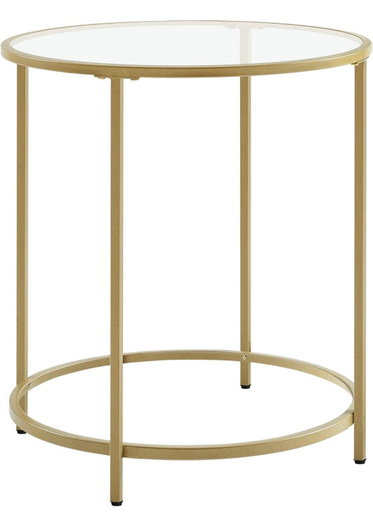 Gold Glass End Table